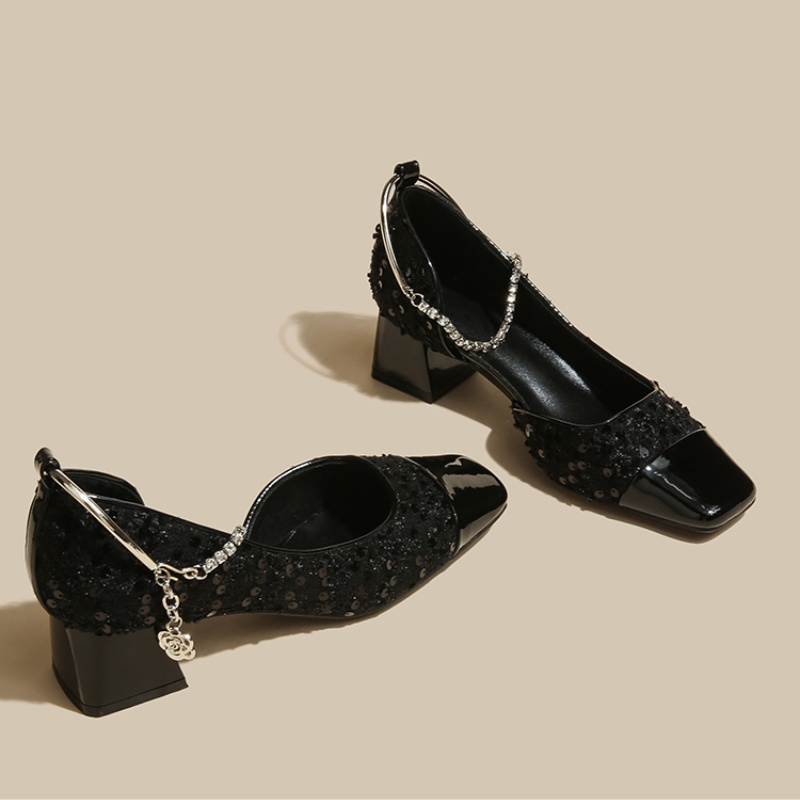 Women Shoes Mk - 2025 Yeni Tasarımcı Bahar Kare Ayak