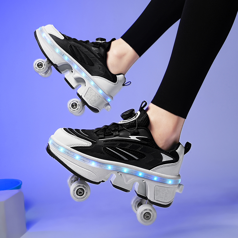 Women'S Shoes Professional - Çift sıralı dört tekerlekli silindir kayak