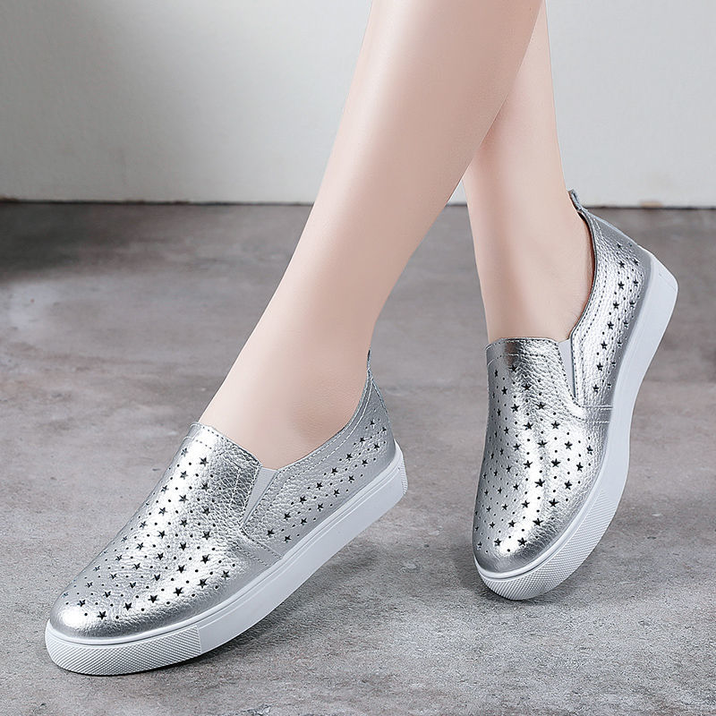 İlkbahar Yaz Gümüş Daireler Ka - Women'S Shoes For Standing All Day incelemesi ve fiyatı
