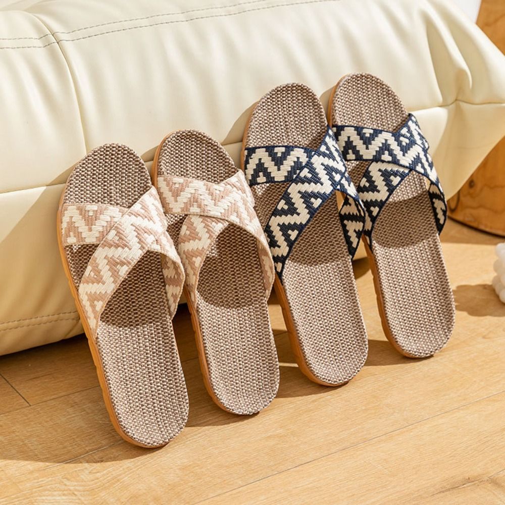 Etnik Tarz Keten Çapraz Terlik - Women'S Shoes To Men'S incelemesi ve fiyatı
