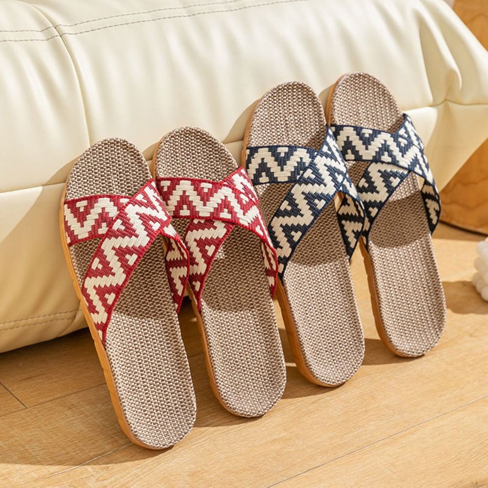 Etnik Tarz Keten Çapraz Terlik - Women'S Shoes To Men'S incelemesi ve fiyatı